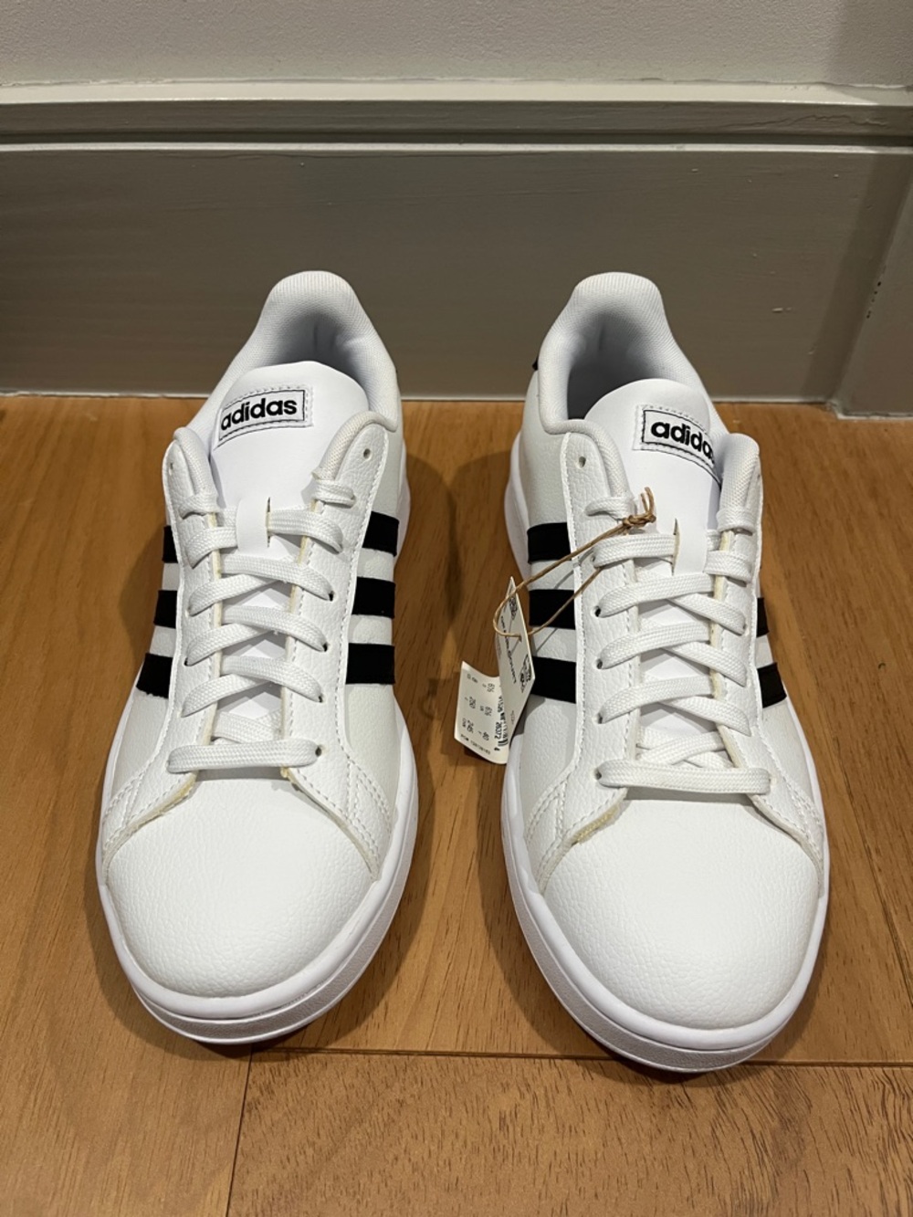 Adidas White & Black Grand Court Sneakers